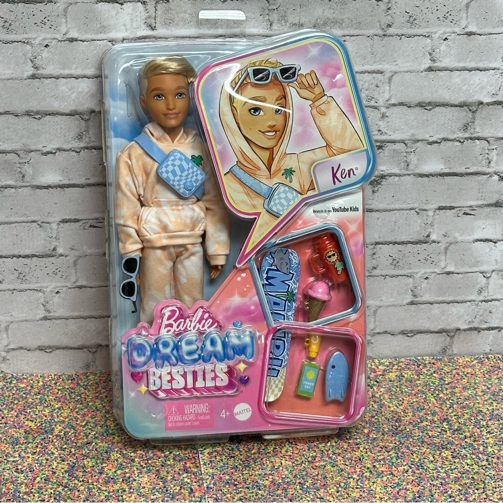 Barbie Dream Besties MALIBU KEN Fashion Doll Skateboard Sunglasses NEW NIB